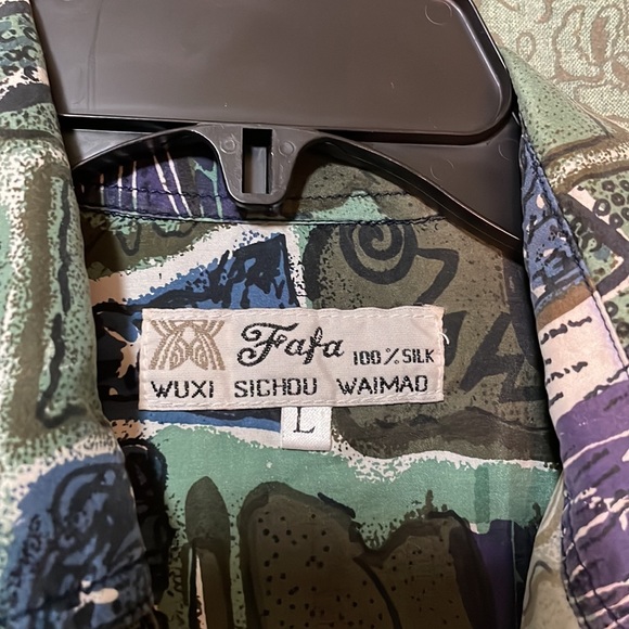 Fafa Silk Shirt Large 100% Silk - Picture 2 of 4